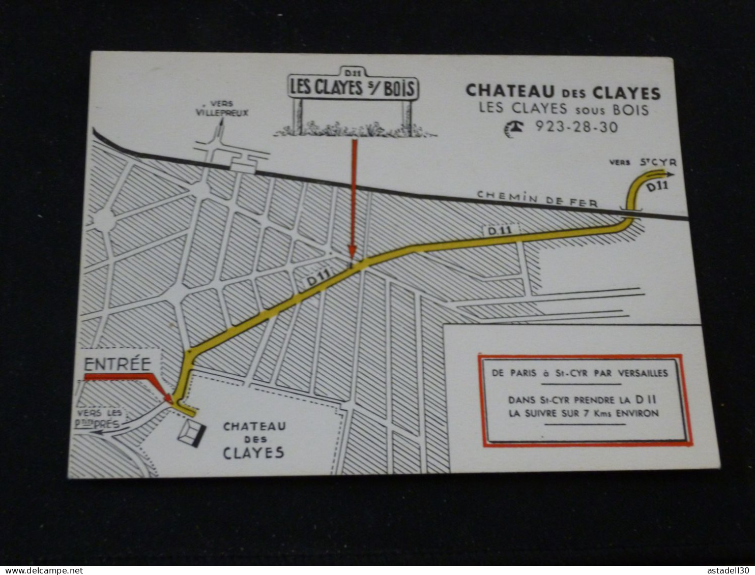 Carte commerciale LES CLAYES SOUS BOIS, Chateau des Clayes .............. G-2342