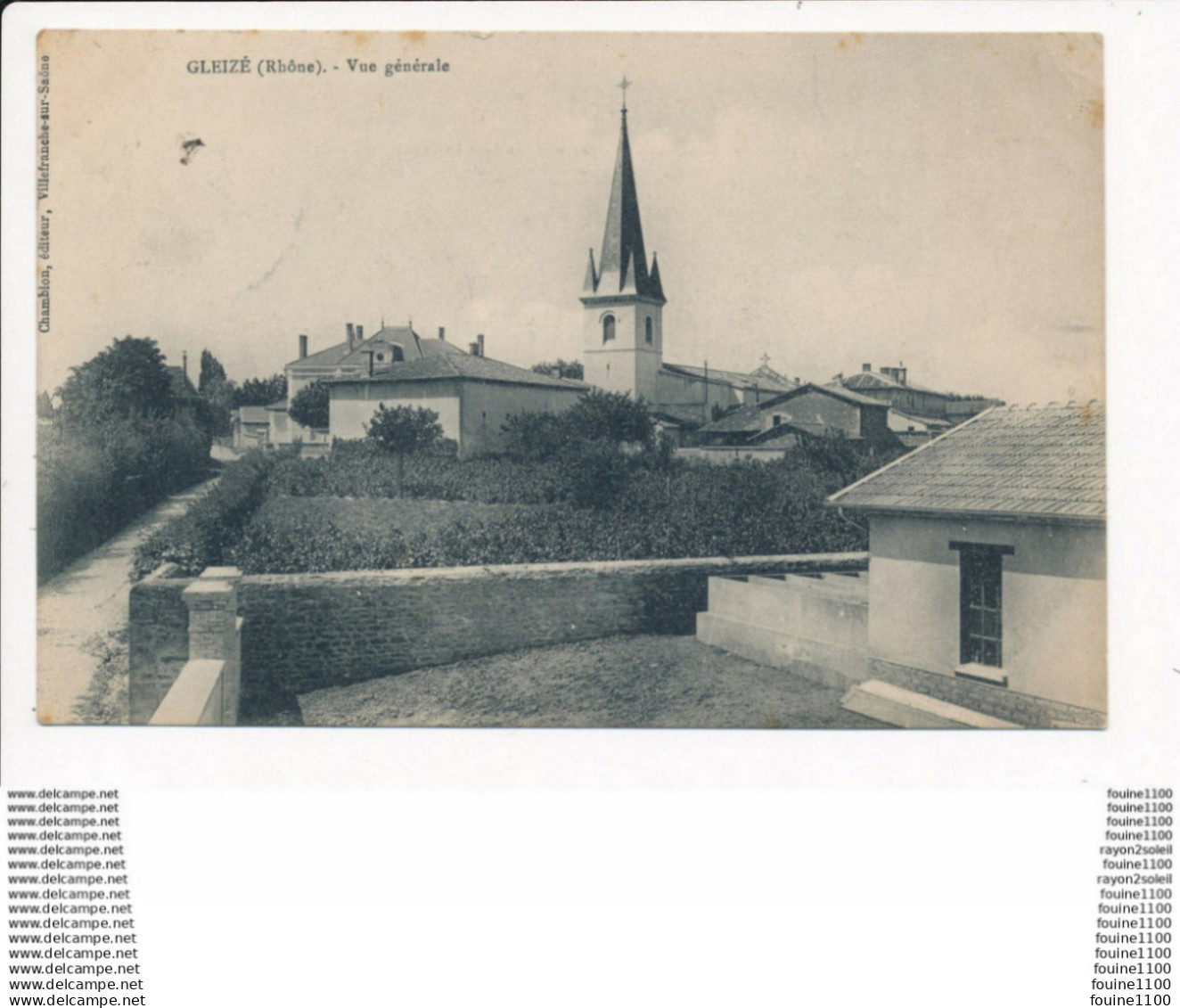 carte de  GLEIZE    ( recto verso )