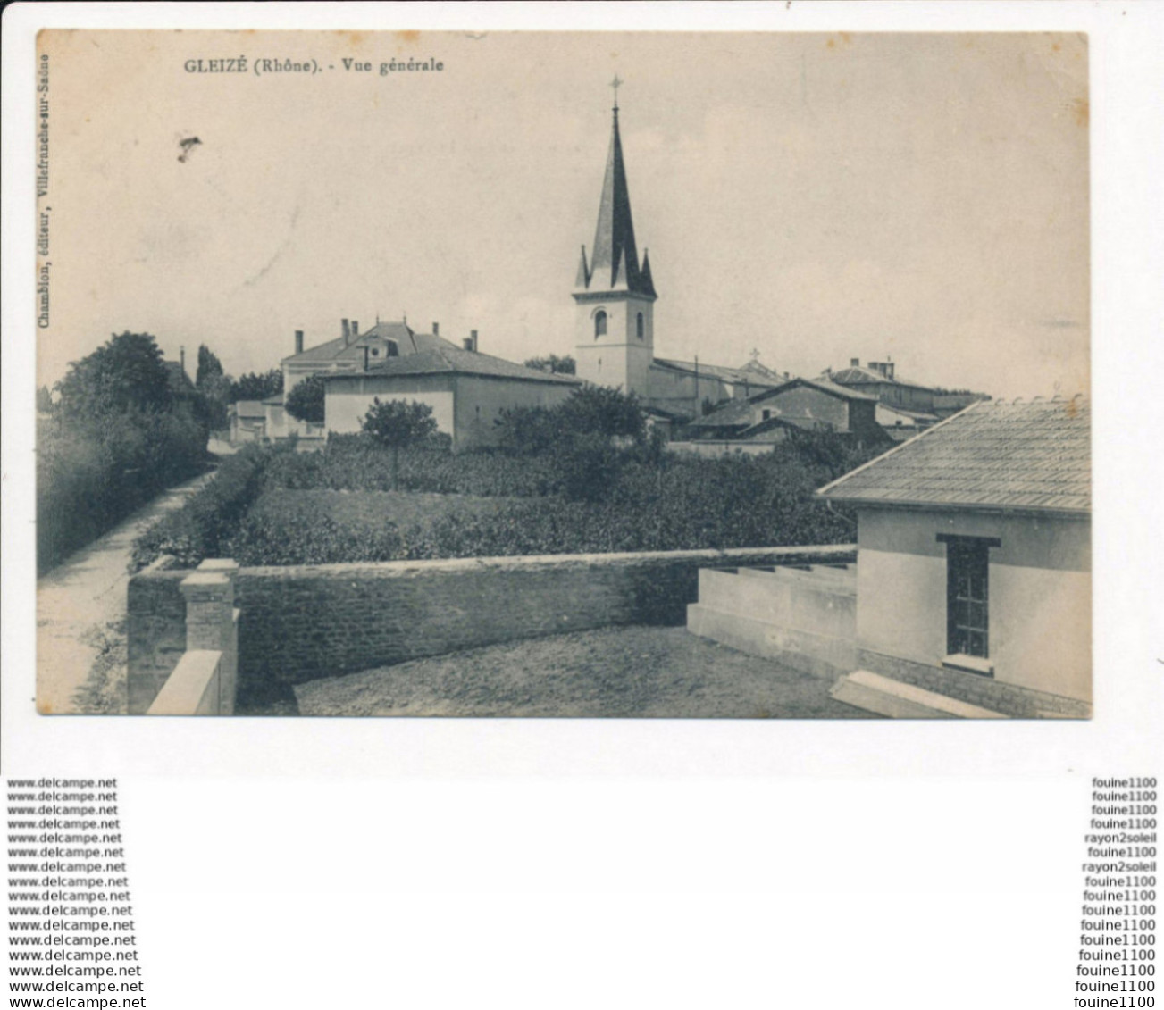 carte de  GLEIZE    ( recto verso )