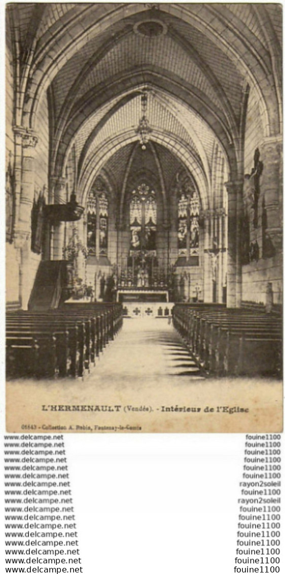 carte de l'hermenault  intérieur de l' église