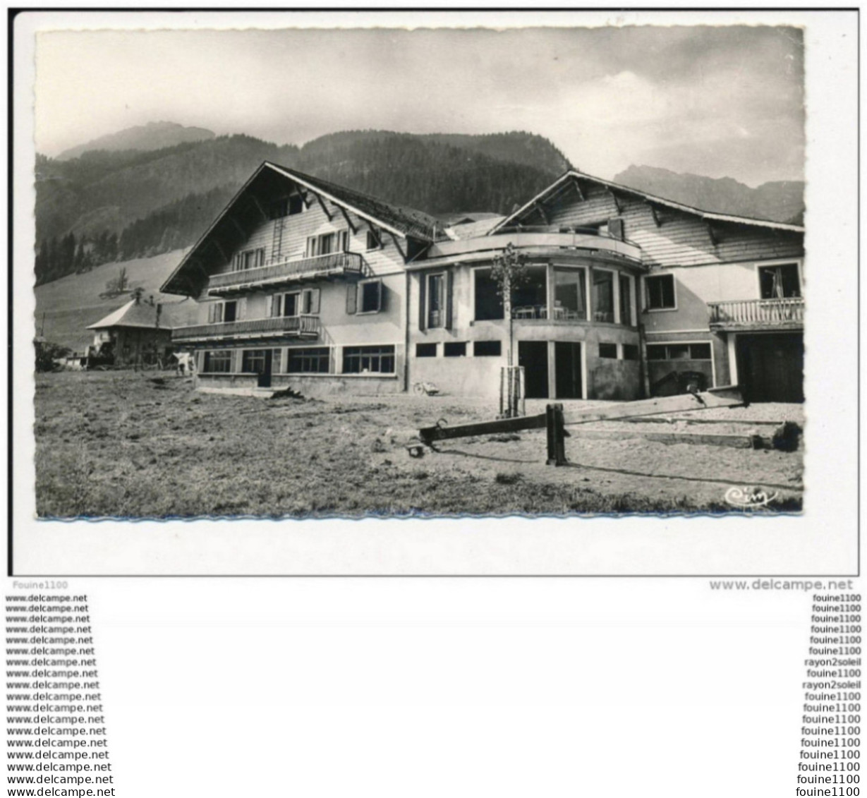 carte de la chapelle d' abondance  pension les petits chamois ( format C.P.A ) ( recto verso )