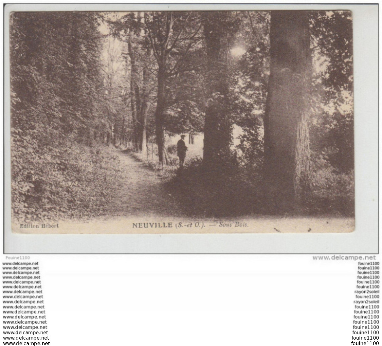 carte de  neuville sur oise  ( je pense ) peu courante ( recto verso )