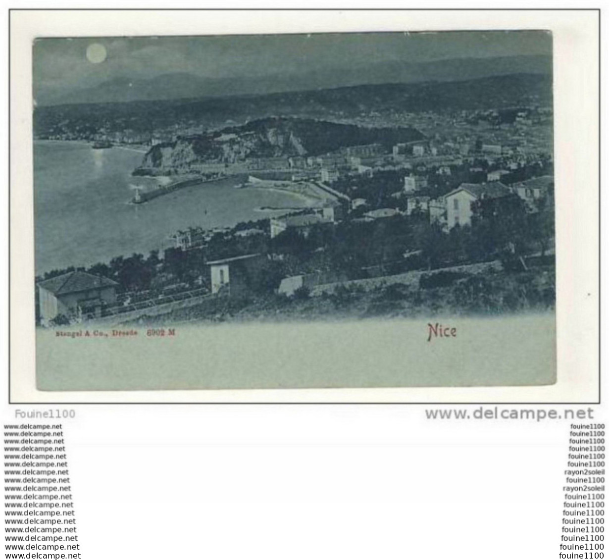 carte de nice  ( effet de nuit )