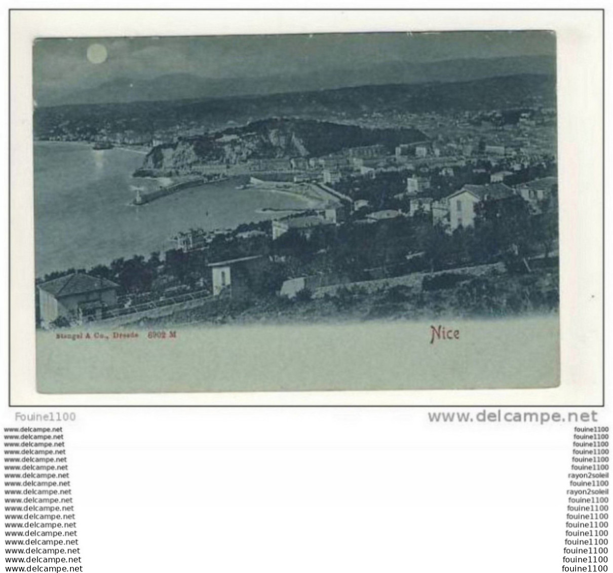 carte de nice  ( effet de nuit )
