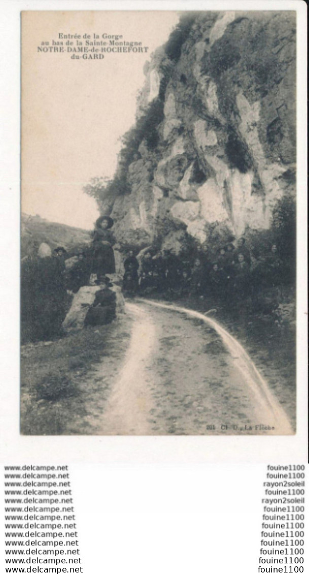 carte de notre dame de ROCHEFORT DU GARD entrée de la gorge