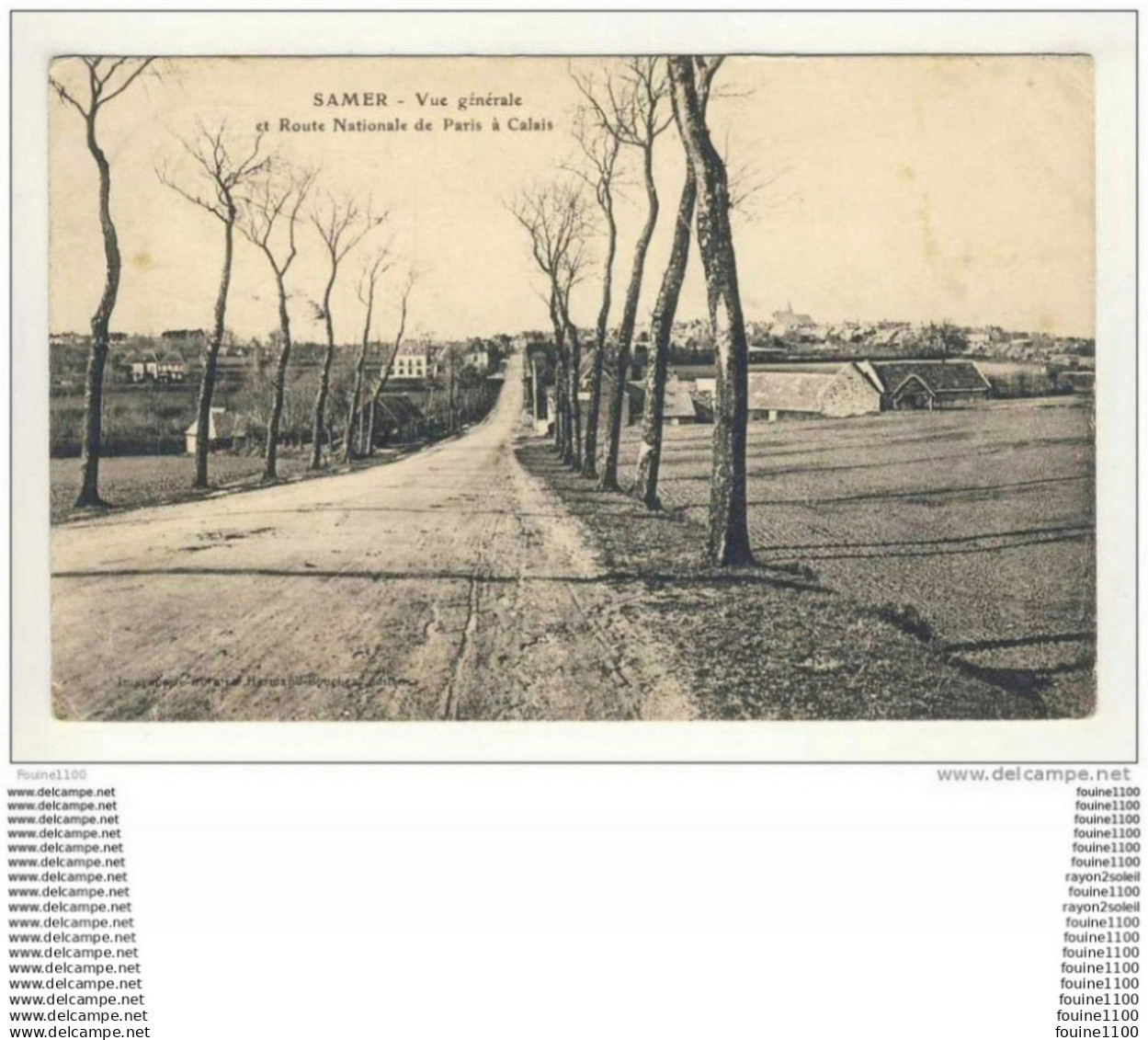 carte de samer ( tachée ) ( recto verso )