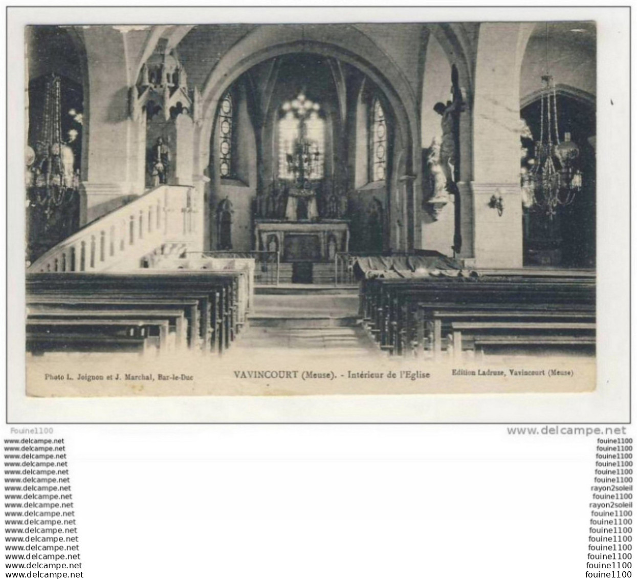 carte de vavincourt intérieur de l' église