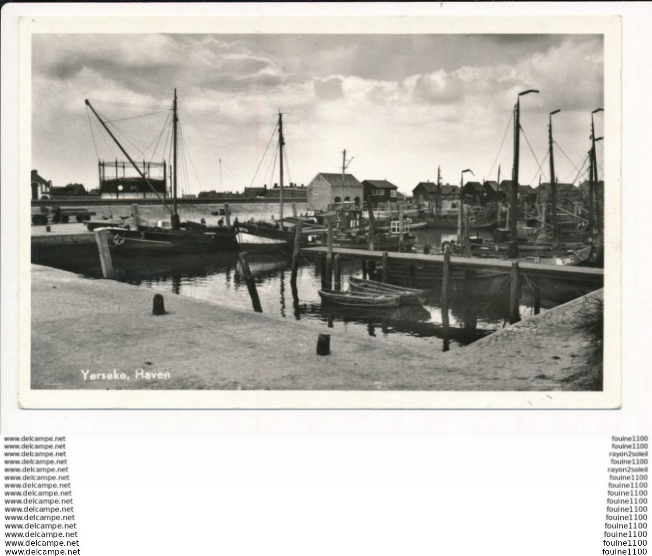 carte de YERSEKE haven ( format 9 x 14 cm )