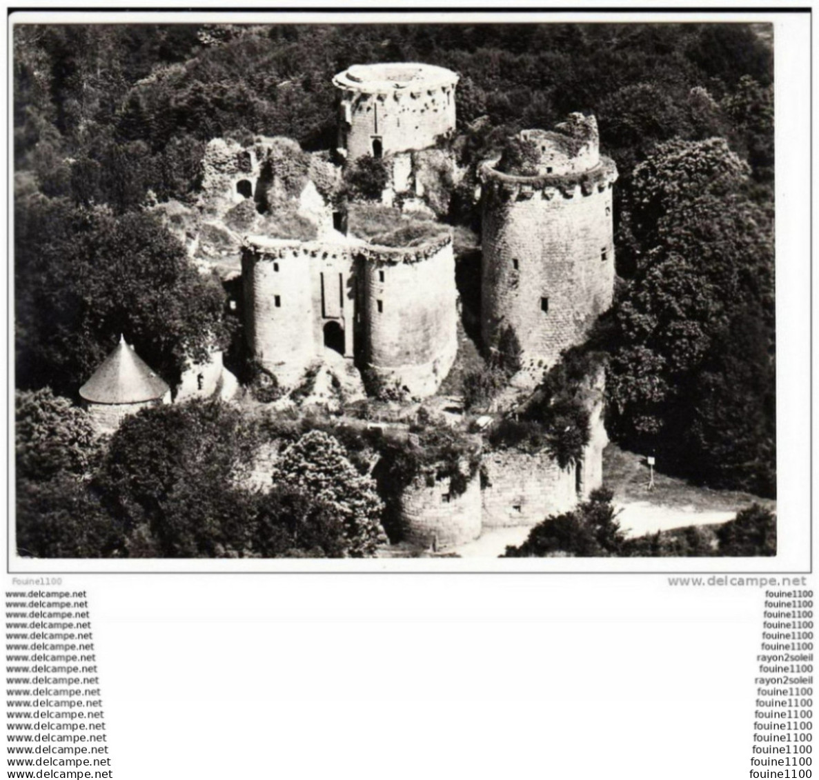carte ( format 15 x 10,5 cm ) de  tonquédec  le château ( recto verso  )