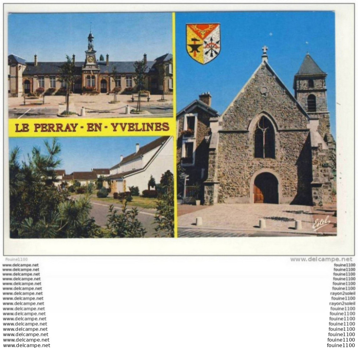 carte ( format 15 x 10,5 cm ) le perray en yvelines   ( recto verso )