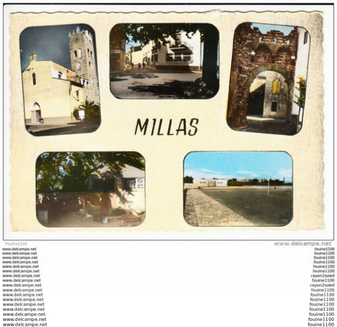 carte ( format 15 x 10,5 cm )  millas  ( recto verso )