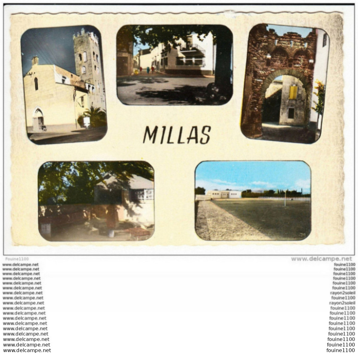 carte ( format 15 x 10,5 cm )  millas  ( recto verso )