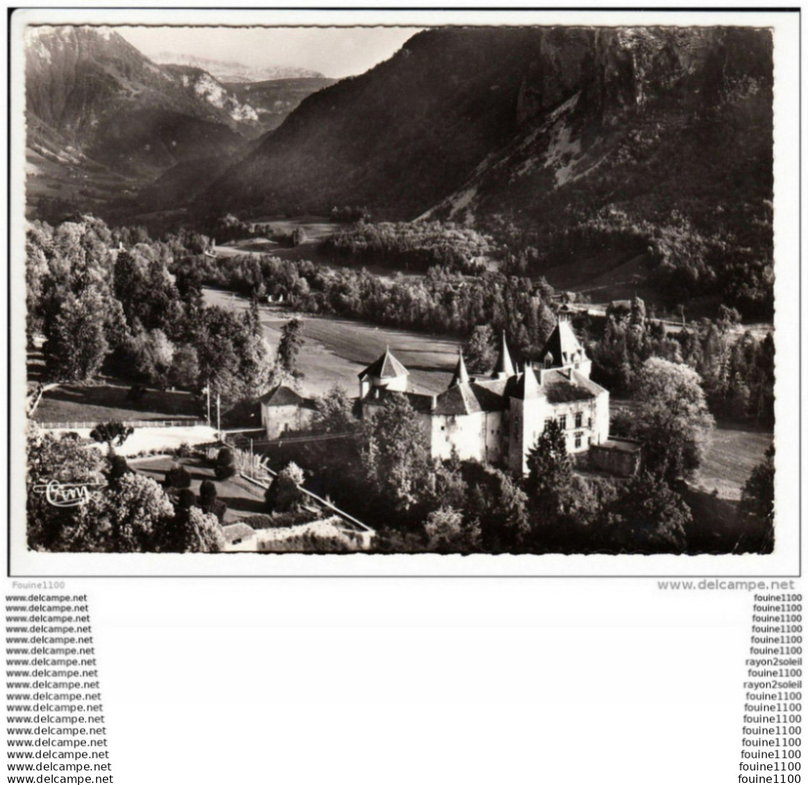 carte ( format 15 x 10,5 cm )  thorens glières  château de sales ( recto verso )
