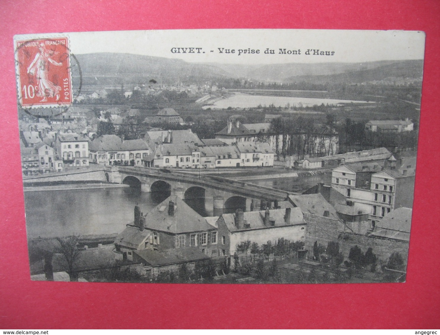 Carte   Givet  Vue prise du Mont d'Haurs