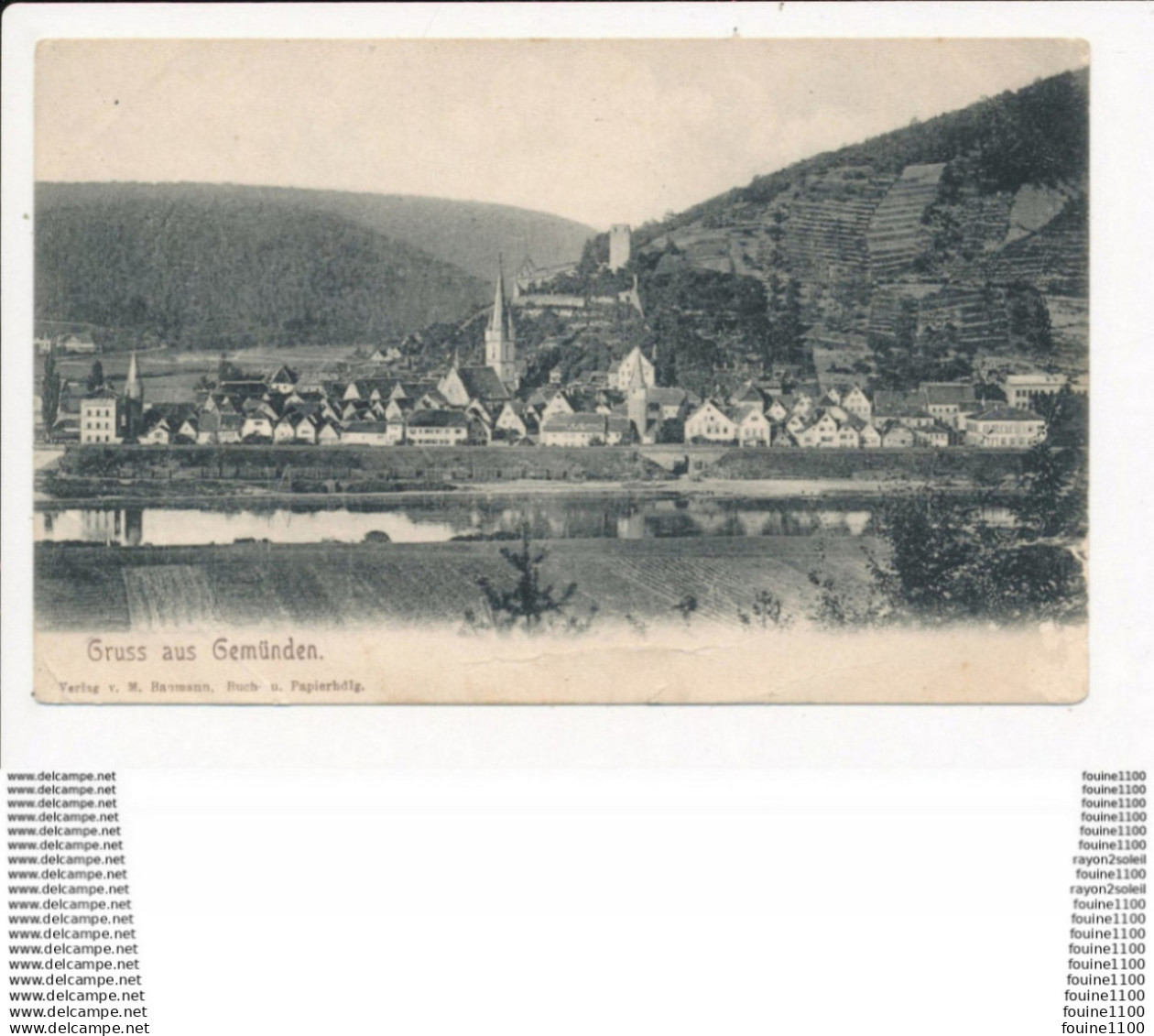 carte GRUSS AUS GEMUNDEN  ( recto verso )