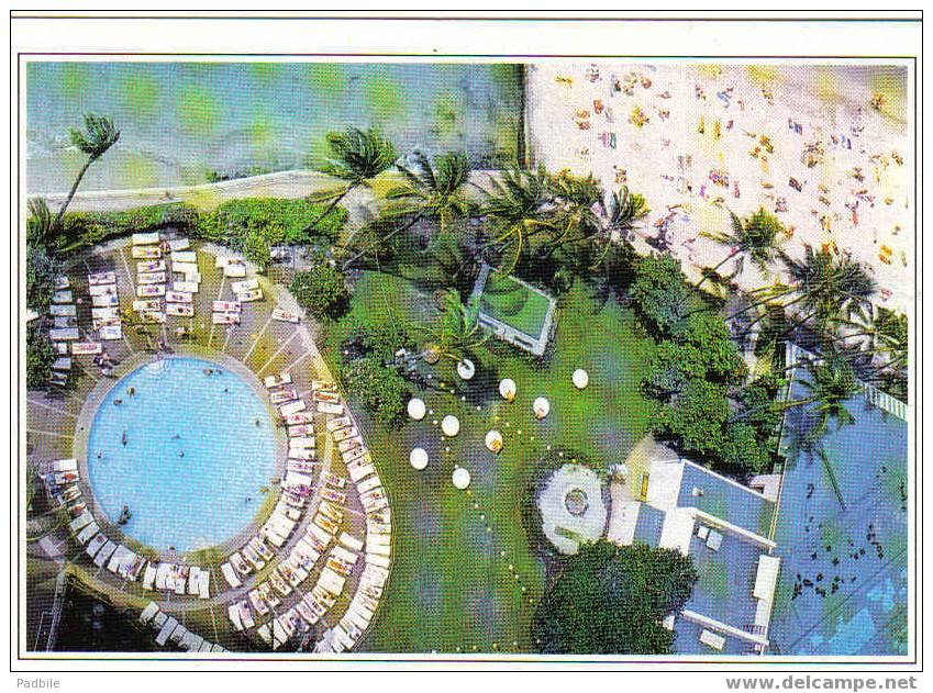 carte  Hawai   Oahu  la piscine du Sheraton