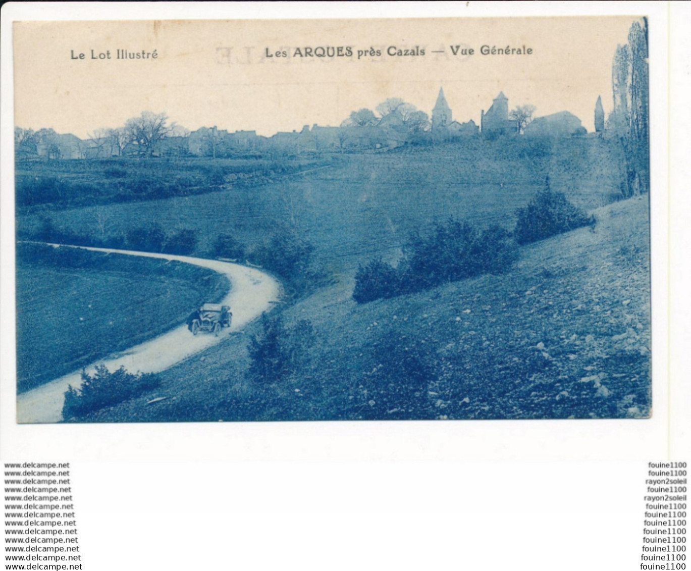 carte les ARQUES  près  CAZALS   ( recto verso )