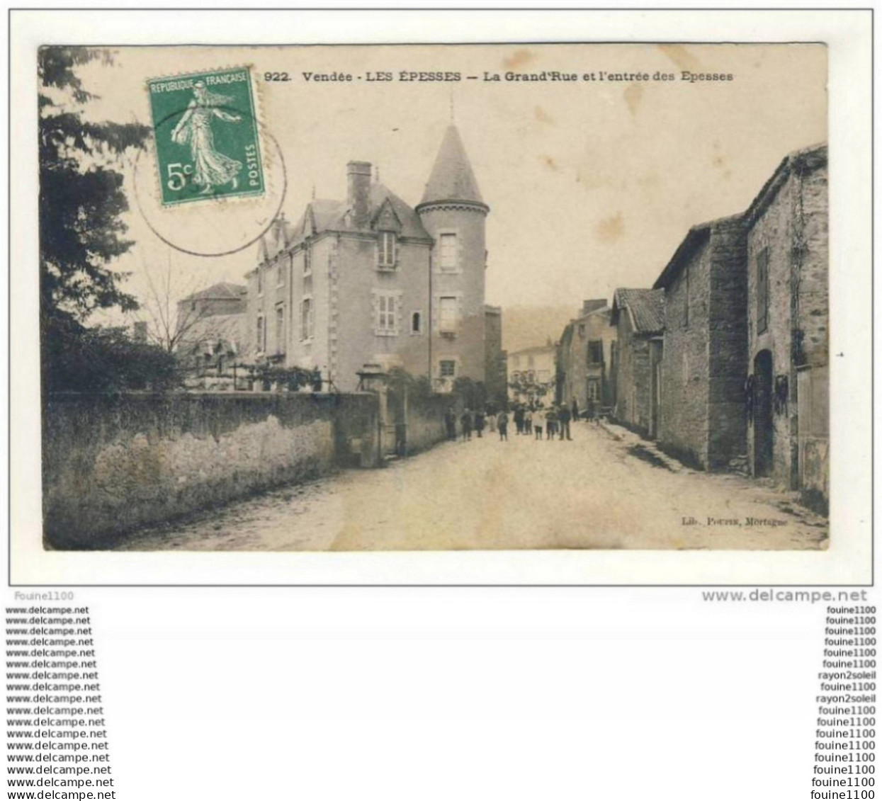 carte les épesses la grand rue et l' entrée des épesses