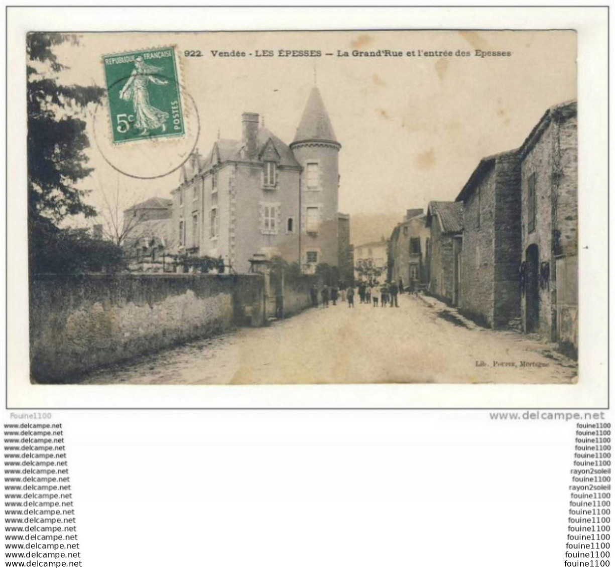 carte les épesses la grand rue et l' entrée des épesses