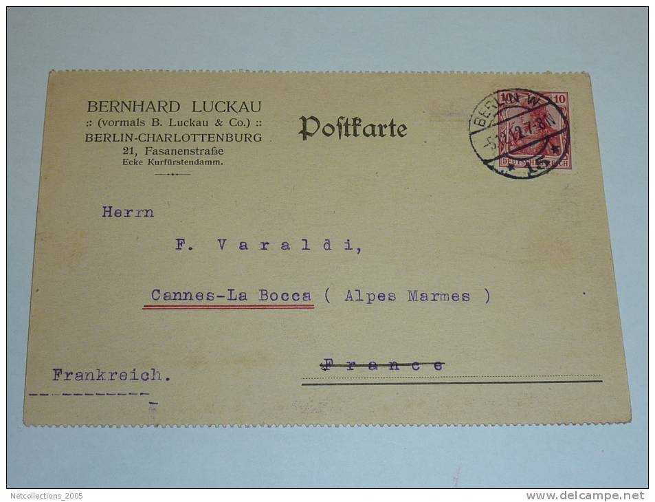 CARTE LETTRE N°28 - BERLIN-CHARLOTTENBURG - BERNARD LUCKAU - ALLEMAGNE DEUTSCHLAND (d)