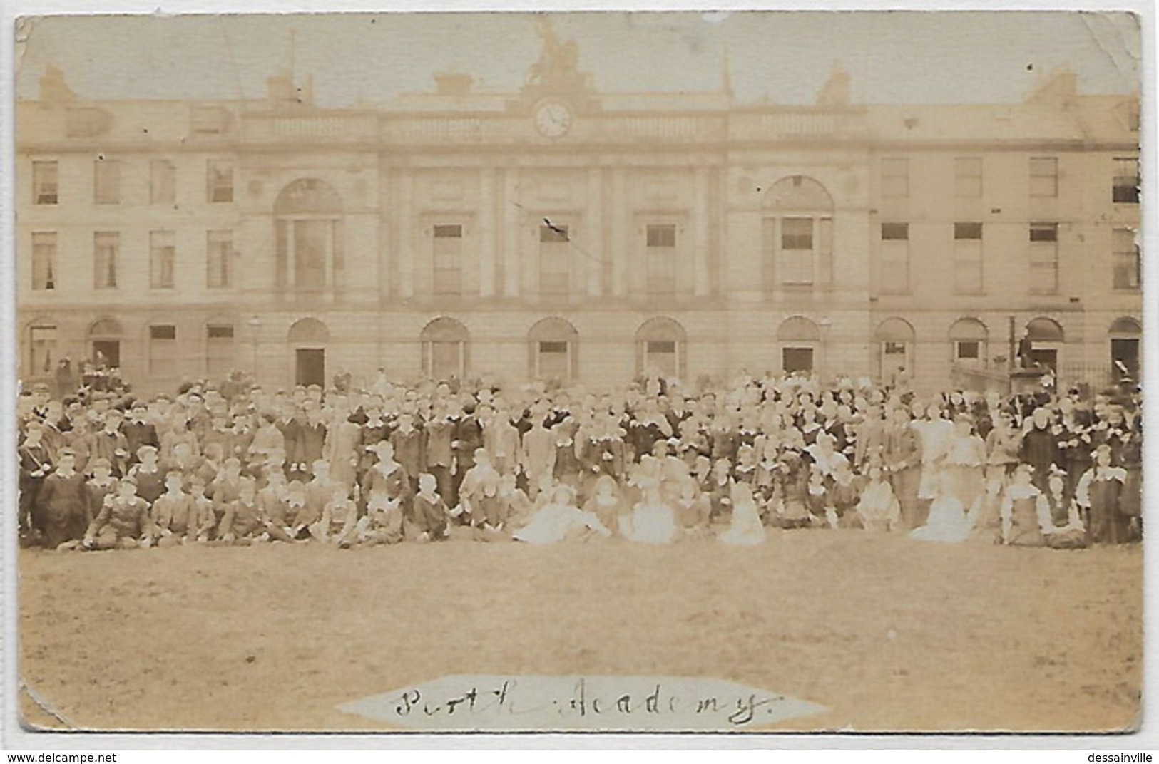 CARTE PHOTO 1908  PERTH ACADEMY