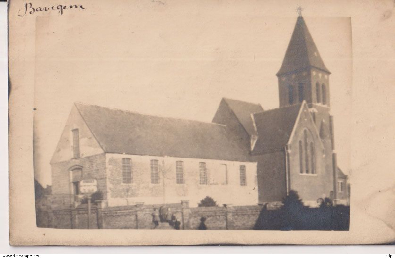 carte photo BAVEGEM    église avant