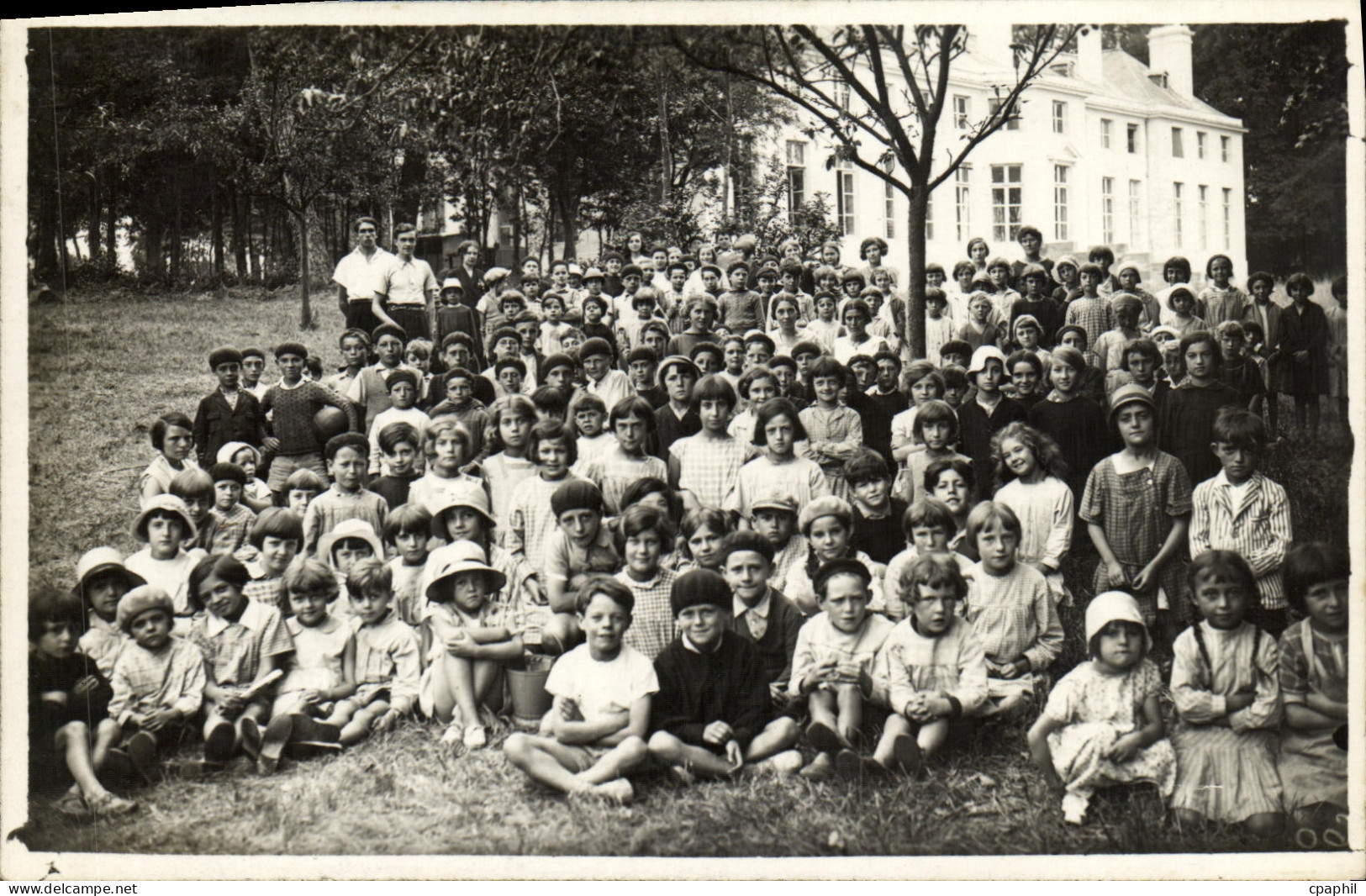 CARTE PHOTO Caen Enfants Colonie