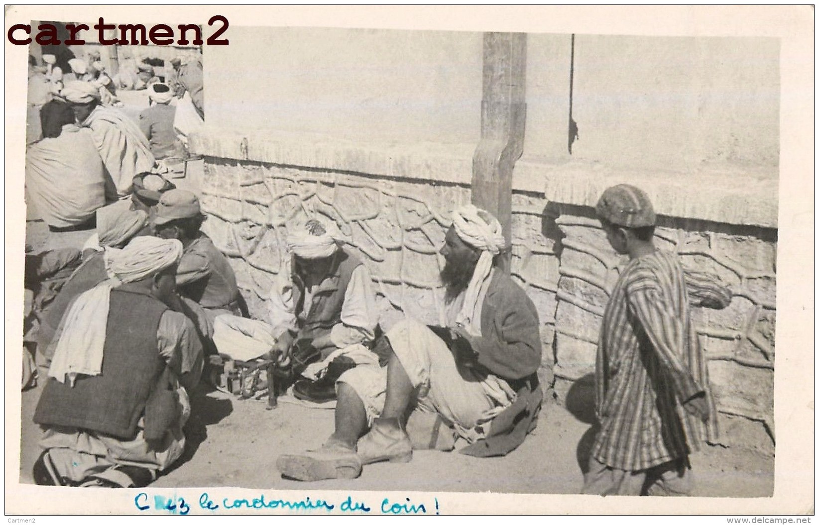 CARTE PHOTO : KABOUL AFGHANISTAN CORDONNIER