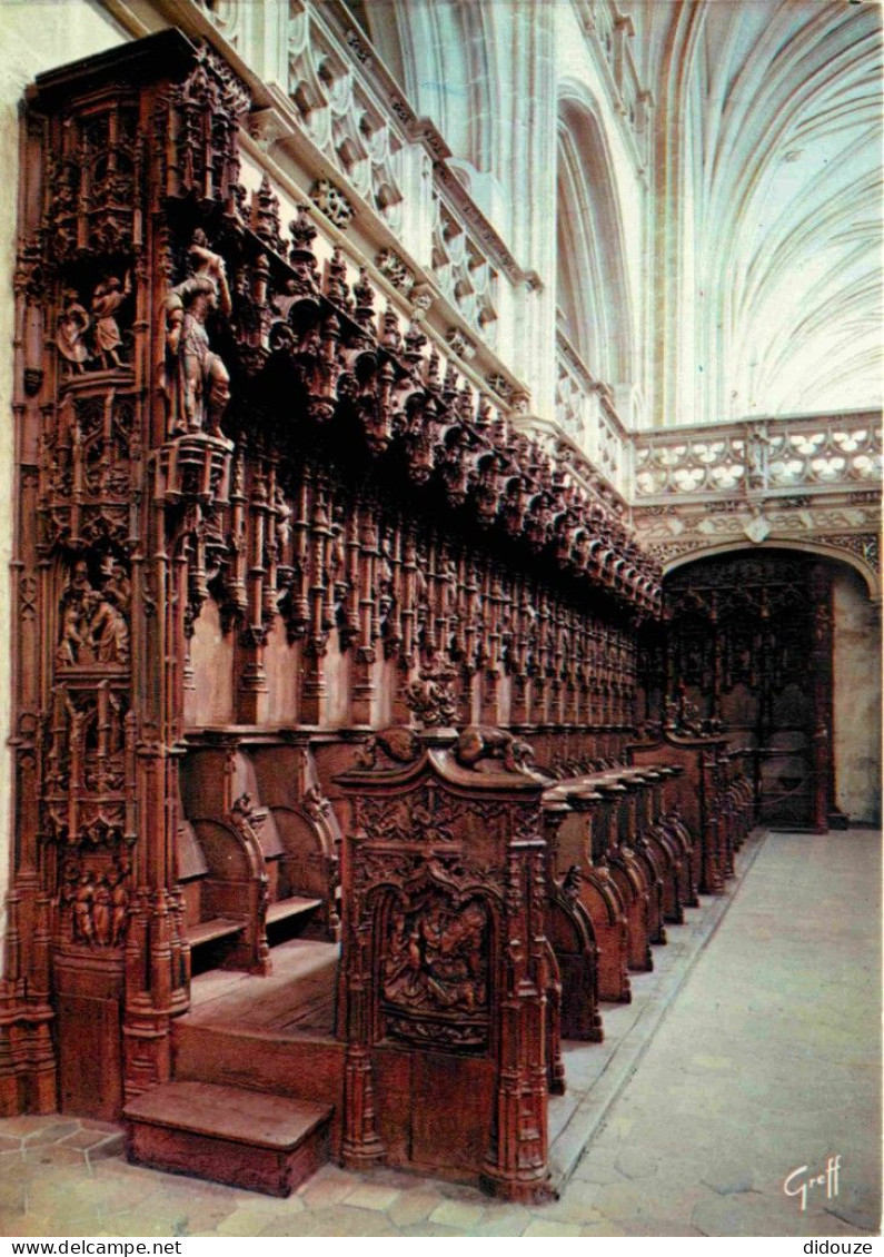 Carte Postale - 01 - Bourg en Bresse - Eglise de Brou - intérieur de l'Eglise de Brou - Les Stalles de Bois - Boiseries