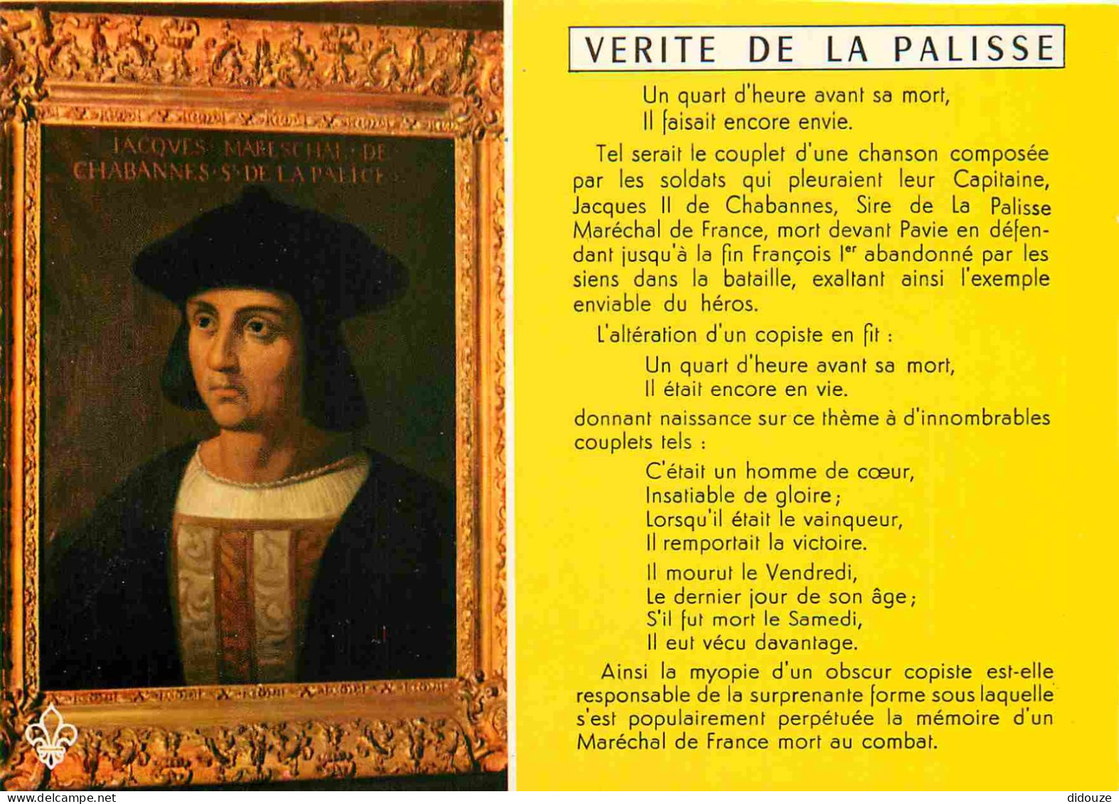 Carte Postale - 03 - Lapalisse - Vérité de Lapalisse  - Histoire - CPM - Voir Scans Recto-Verso - Poscard - Carta Postal