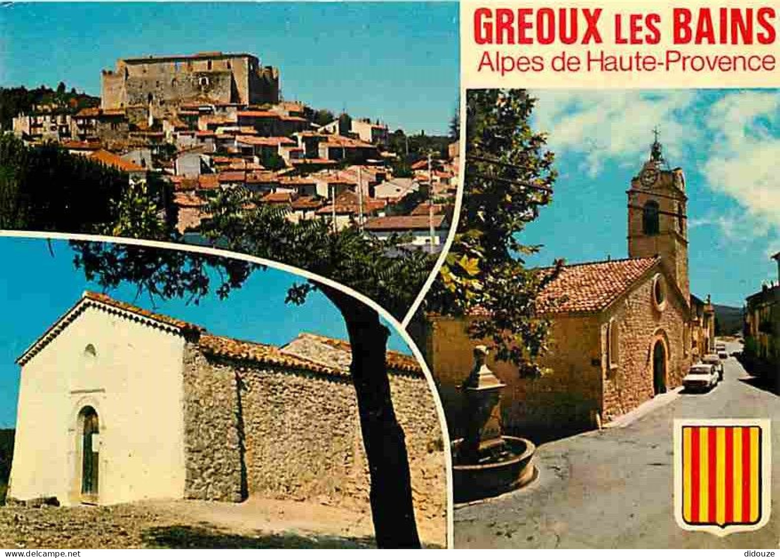 Carte Postale - 04 - Gréoux les Bains - Multivues - Automobiles - Blasons - Flamme Postale de Gréoux les Bains - CPM - V