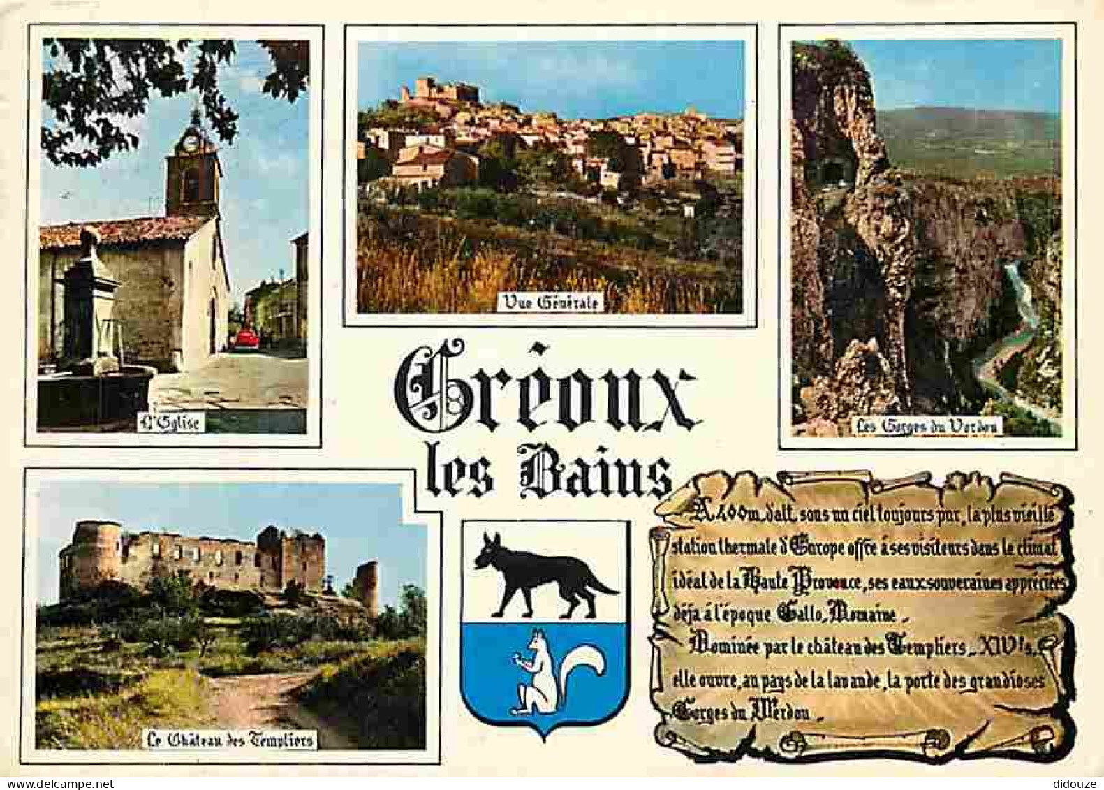 Carte Postale - 04 - Gréoux les Bains - Multivues - Blasons - Flamme Postale de Gréoux les Bains - CPM - Voir Scans Rect