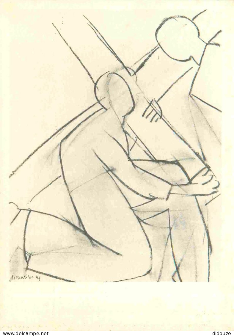 Carte Postale - 06 - Vence - Chapelle de Vence - Art peinture religieuse de Henri Matisse - Etude pour Simon aide le Chr