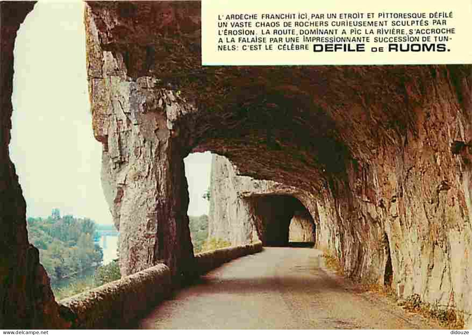 Carte Postale - 07 - Ruoms - Les Gorges de l'Ardèche - Le Défilé de Ruoms - Carte Neuve - CPM - Voir Scans Recto-Verso -