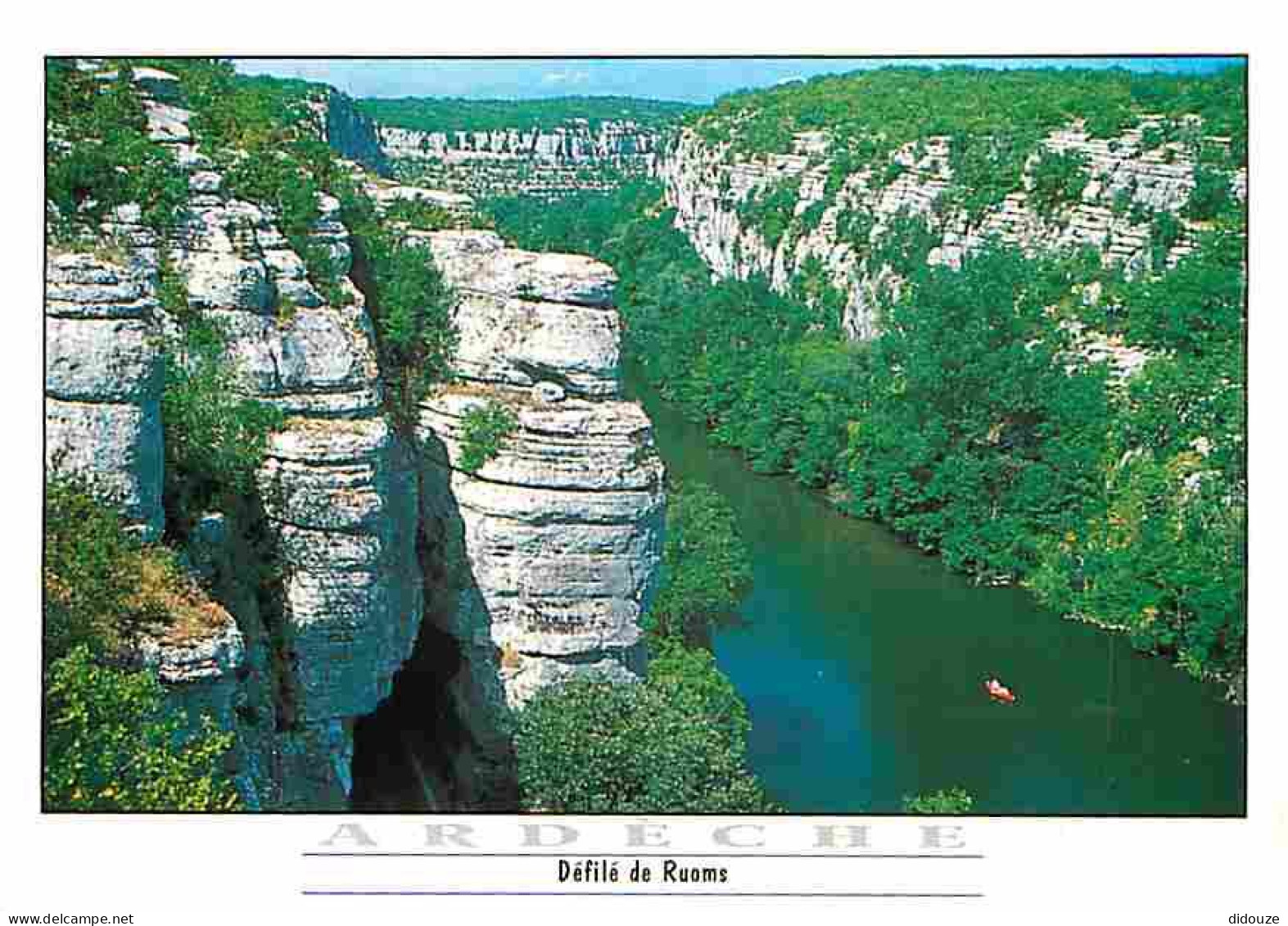 Carte Postale - 07 - Ruoms - Les Gorges de l'Ardèche - Le Défilé de Ruoms - Flamme Postale de Ruoms - CPM - Voir Scans R