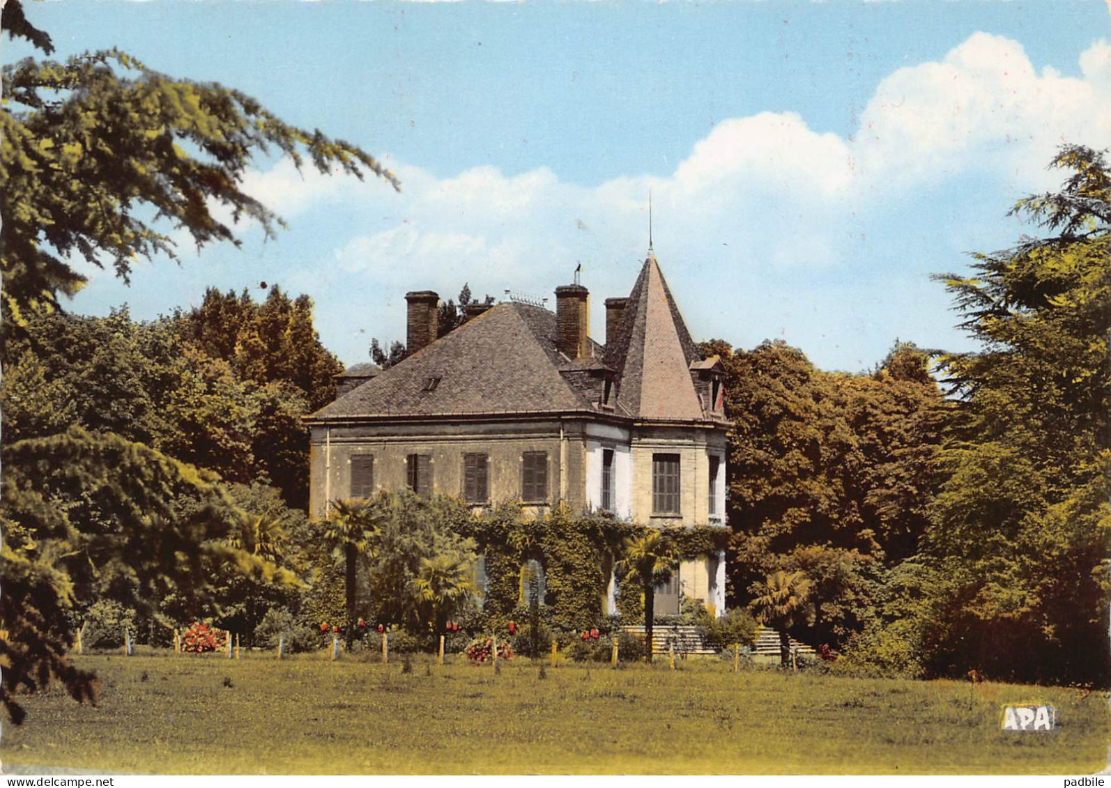 carte postale 09. Lezat sur Leze le château du Biac très beau plan