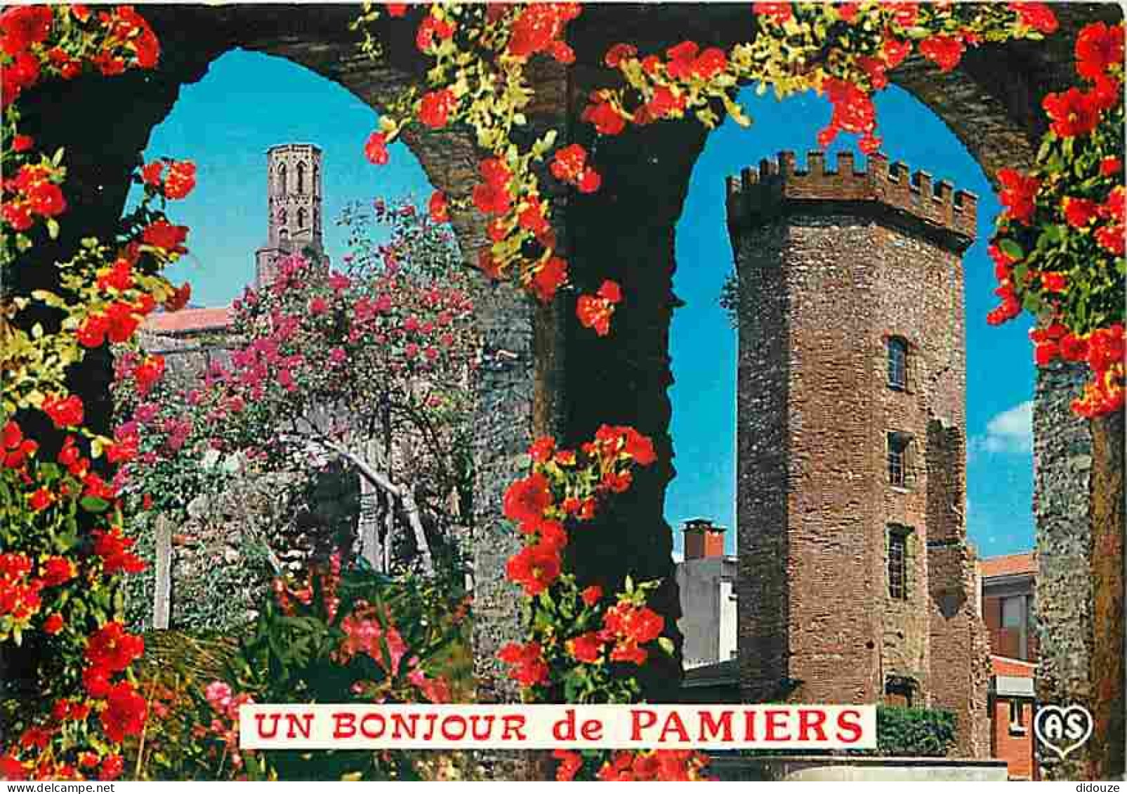 Carte Postale - 09 - Pamiers - Multivues - Fleurs - Flamme Postale de Pamiers - CPM - Voir Scans Recto-Verso - Poscard -