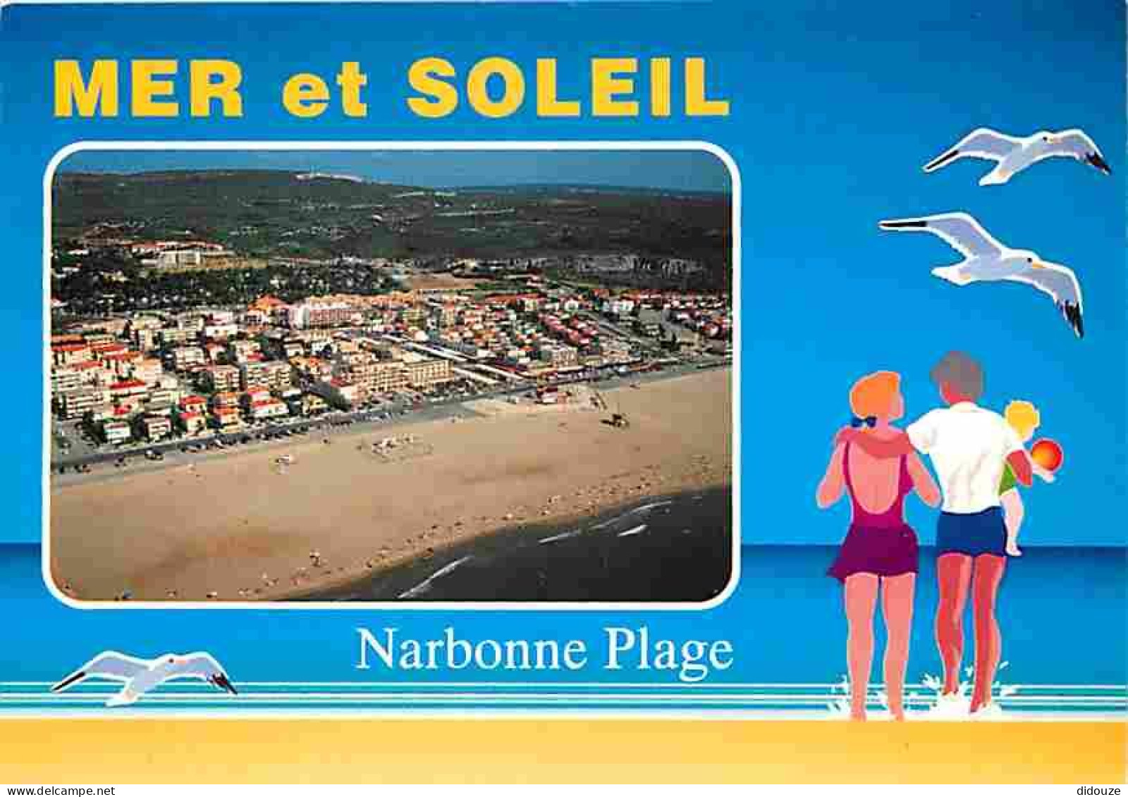 Carte Postale - 11 - Narbonne - Narbonne Plage - Vue Générale aérienne - Flamme Postale de Narbonne Plage - CPM - Voir S