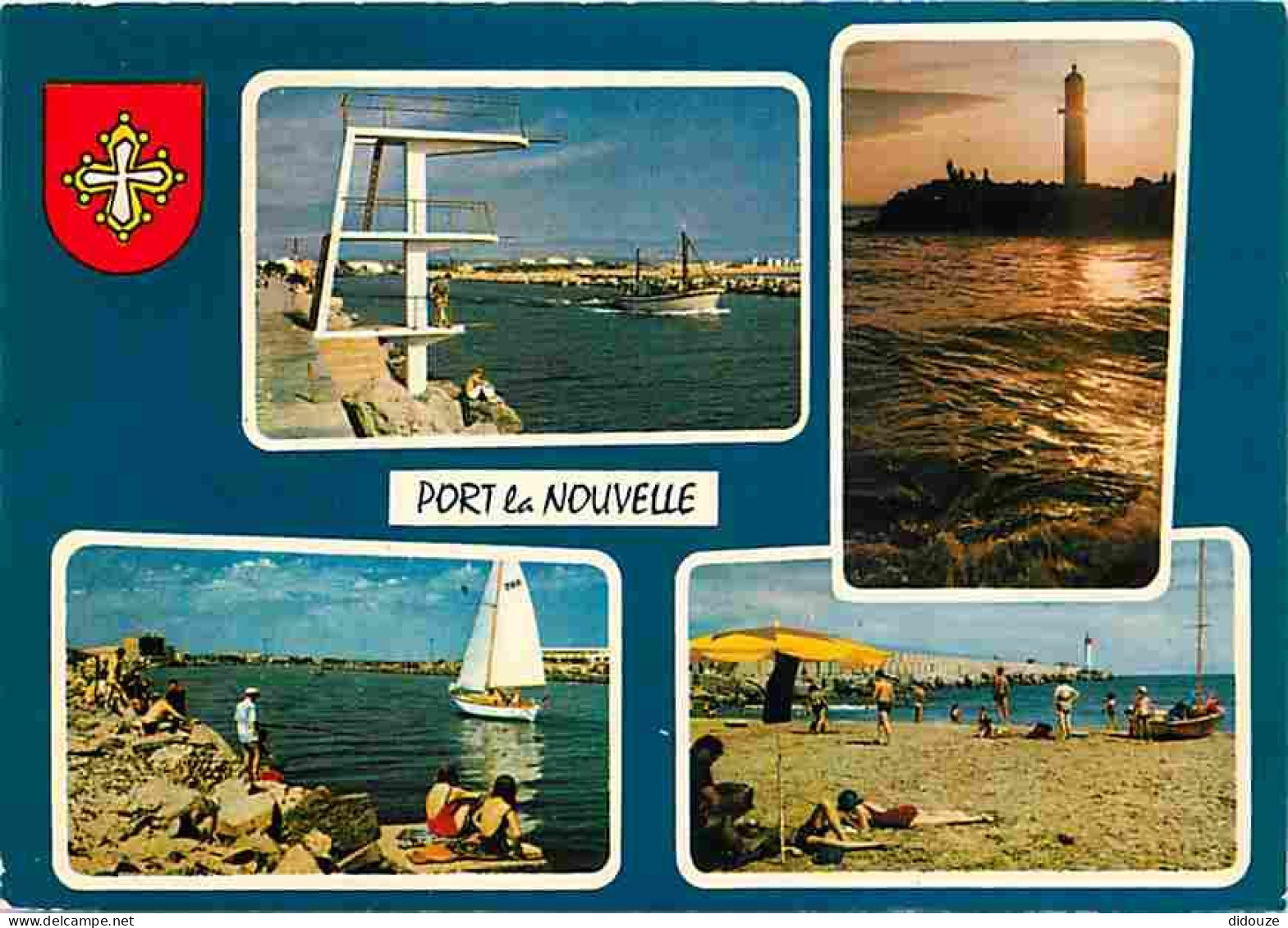Carte Postale - 11 - Port la Nouvelle - Multivues - Scènes de Plage - Blasons - Flamme Postale de Port la Nouvelle 130e