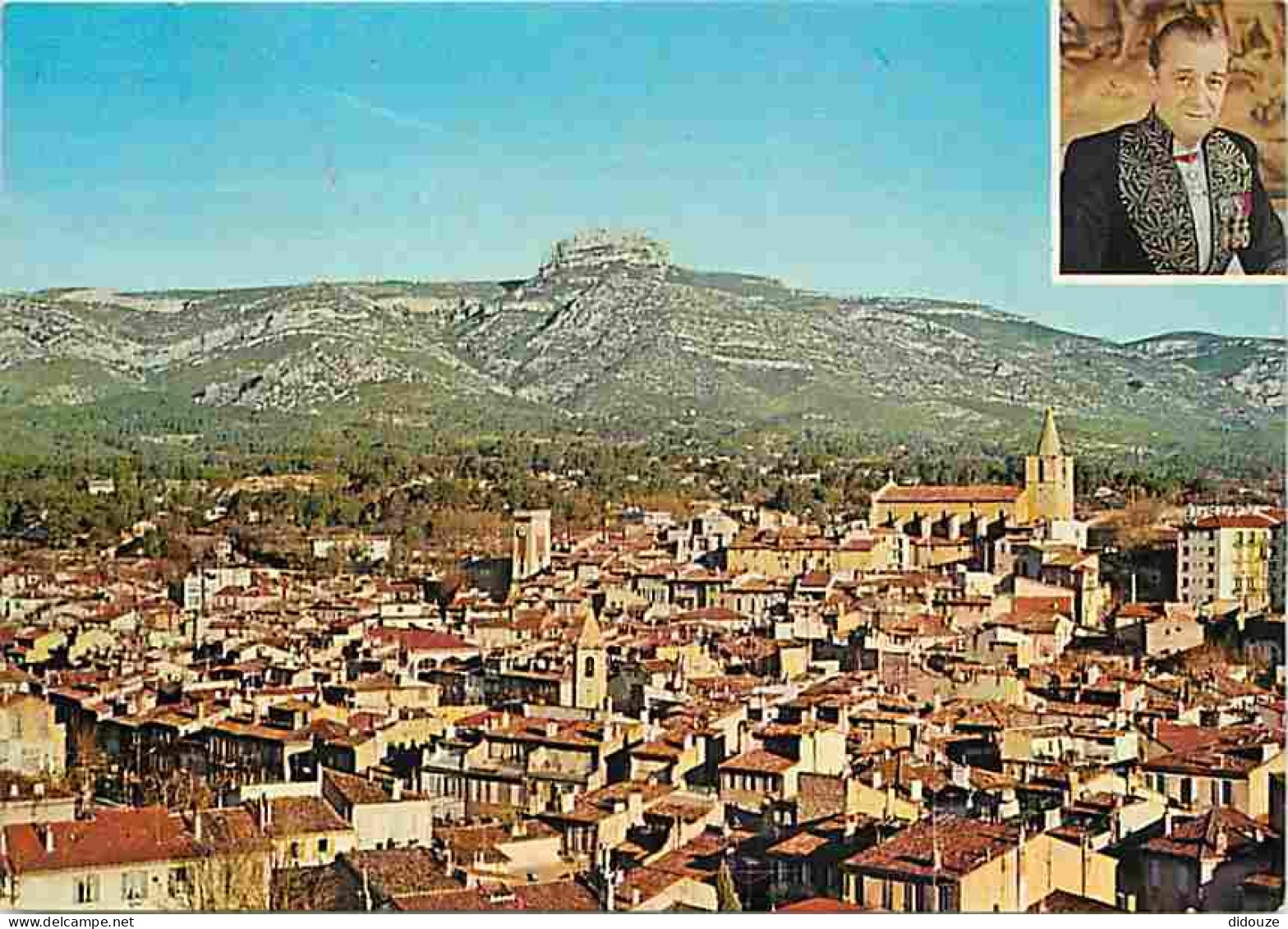 Carte Postale - 13 - Aubagne - Les Paysages chantés par Marcel Pagnol - Vue Générale aérienne du vieil Aubagne - Flamme