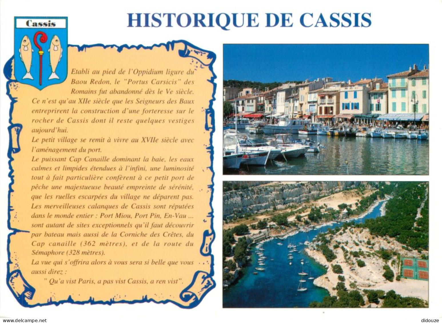 Carte Postale - 13 - Cassis - Multivues - Historique de Cassis - Blasons - CPM - Voir Scans Recto-Verso - Poscard - Cart