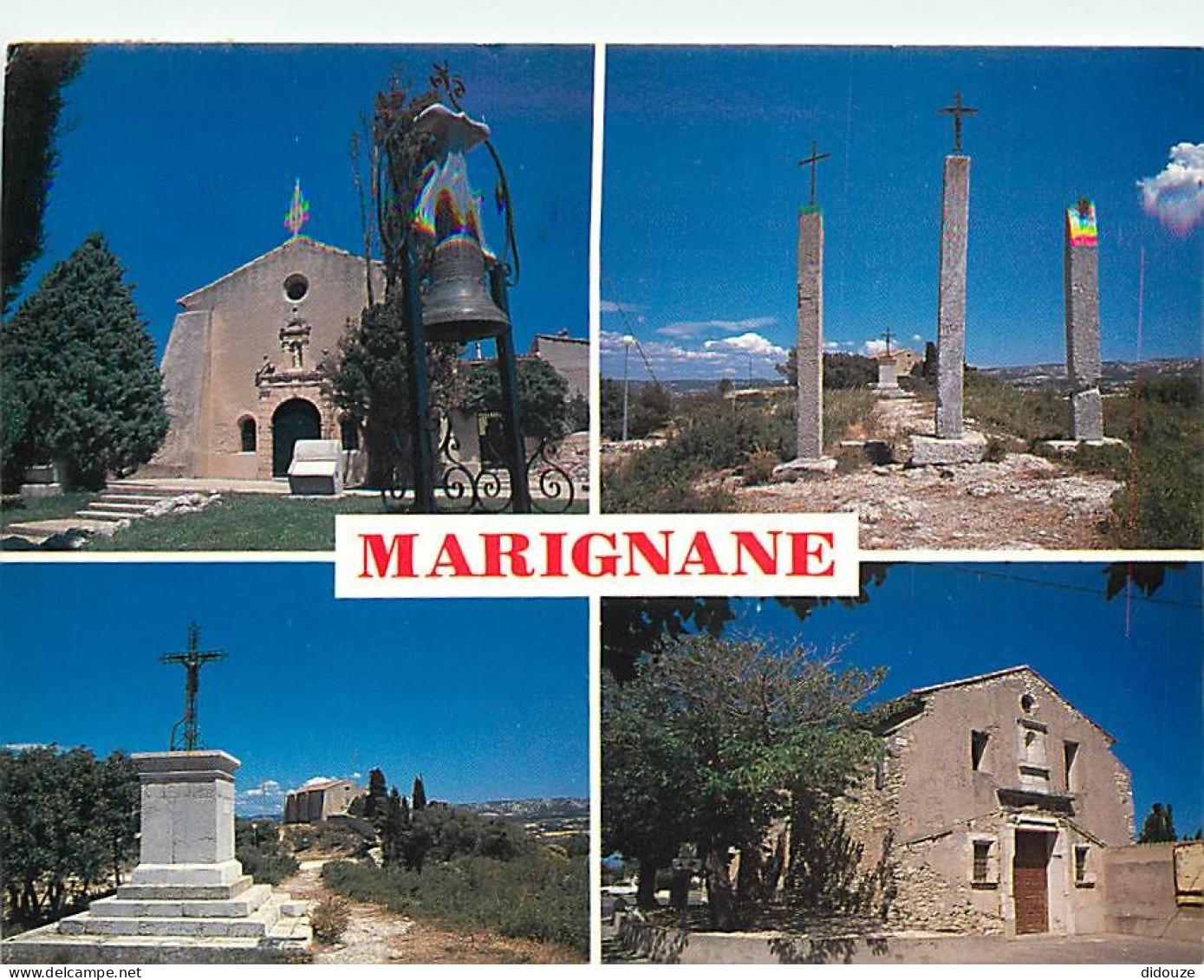 Carte Postale - 13 - Marignane - Multivues - Chapelle N.D. de Pitié - Chemin de Croix - Chapelle St-Nicolas - Flamme Pos