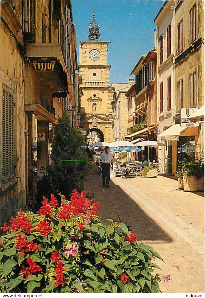 Carte Postale - 13 - Salon de Provence - La rue de l'Horloge - Fleurs - Flamme Postale de Salon de Provence - CPM - Voir