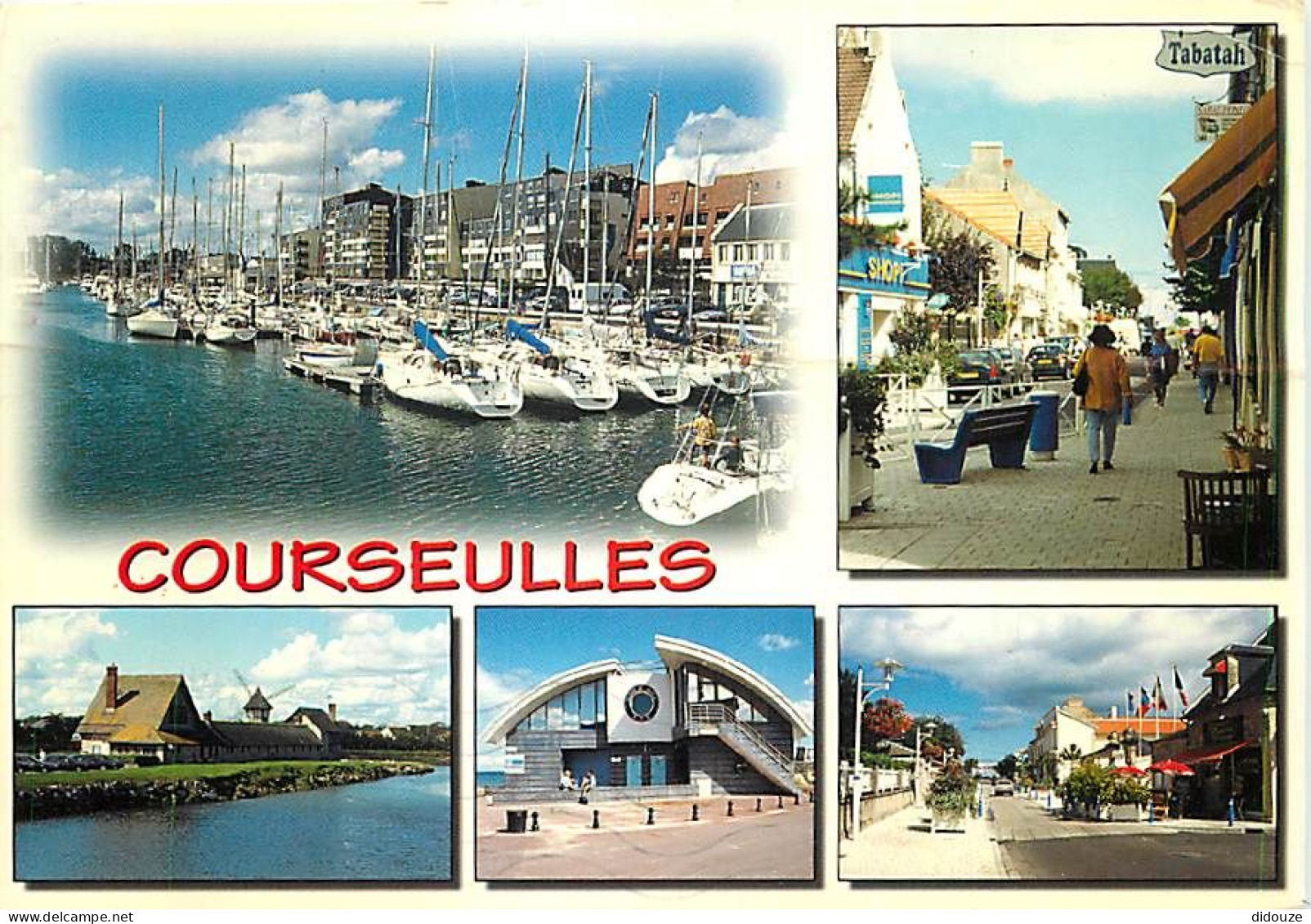 Carte Postale - 14 - Courseulles sur Mer - Multivues - Magasin Shopi - Flamme Postale de Courseulles sur Mer - CPM - Voi