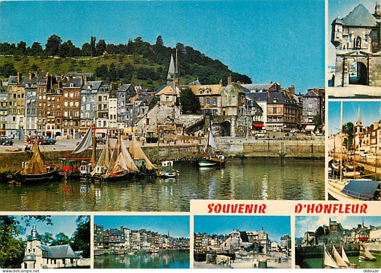 Carte Postale - 14 - Honfleur - Multivues - Bateaux - Flamme Postale de Honfleur - CPM - Voir Scans Recto-Verso - Poscar