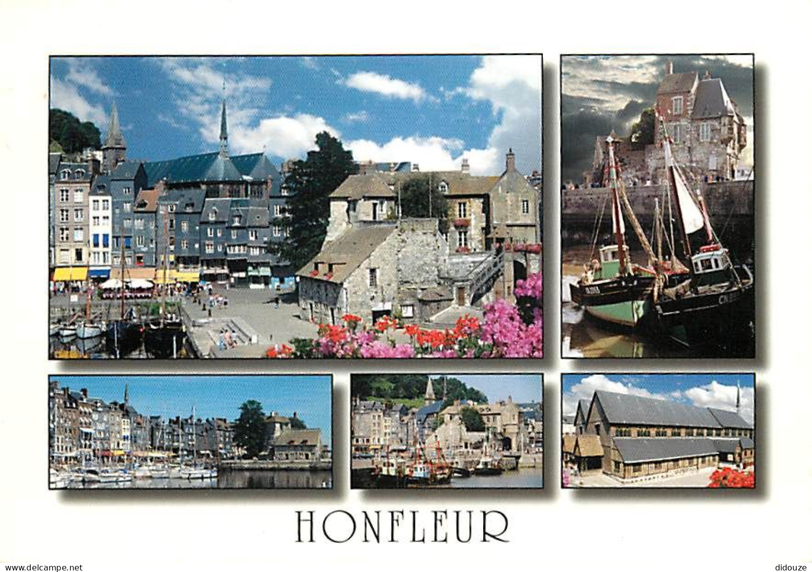 Carte Postale - 14 - Honfleur - Multivues - Flamme Postale de Honfleur - CPM - Voir Scans Recto-Verso - Poscard - Carta