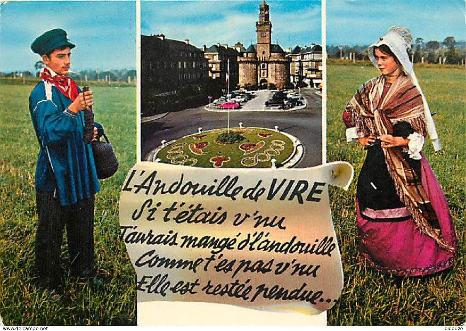 Carte Postale - 14 - Vire - Multivues - Folklore - Andouille de Vire - Flamme Postale de Vire - CPM - Voir Scans Recto-V