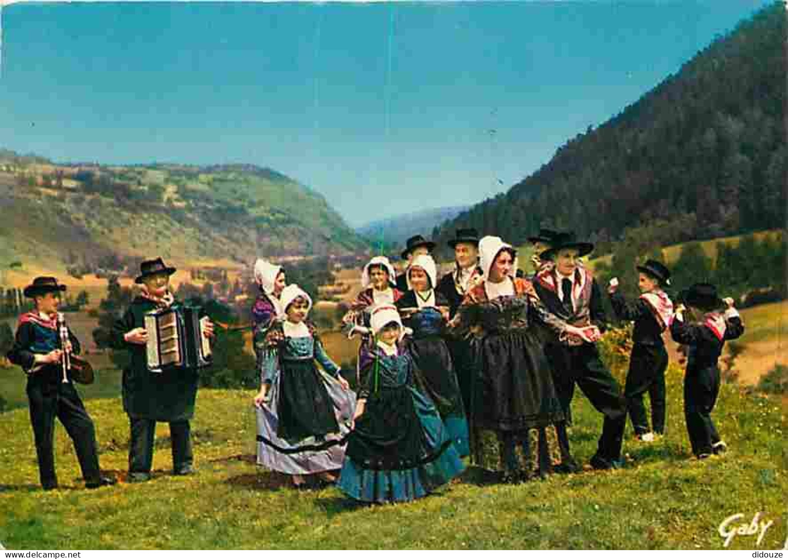 Carte Postale - 15 - Murat - Groupe folklorique La bourrée de Murat - Folklore - Flamme Postale - CPM - Voir Scans Recto