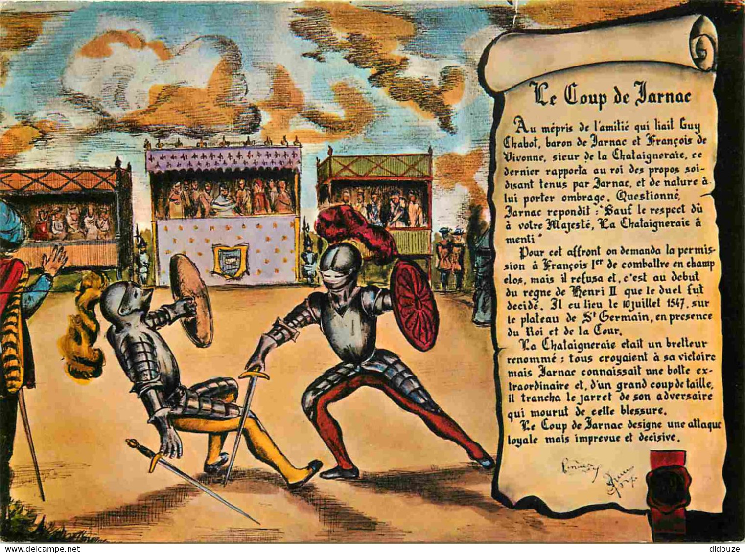 Carte Postale - 16 - Jarnac - Le coup de Jarnac - Illustration - CPM - Voir Scans Recto-Verso - Poscard - Carta Postal -