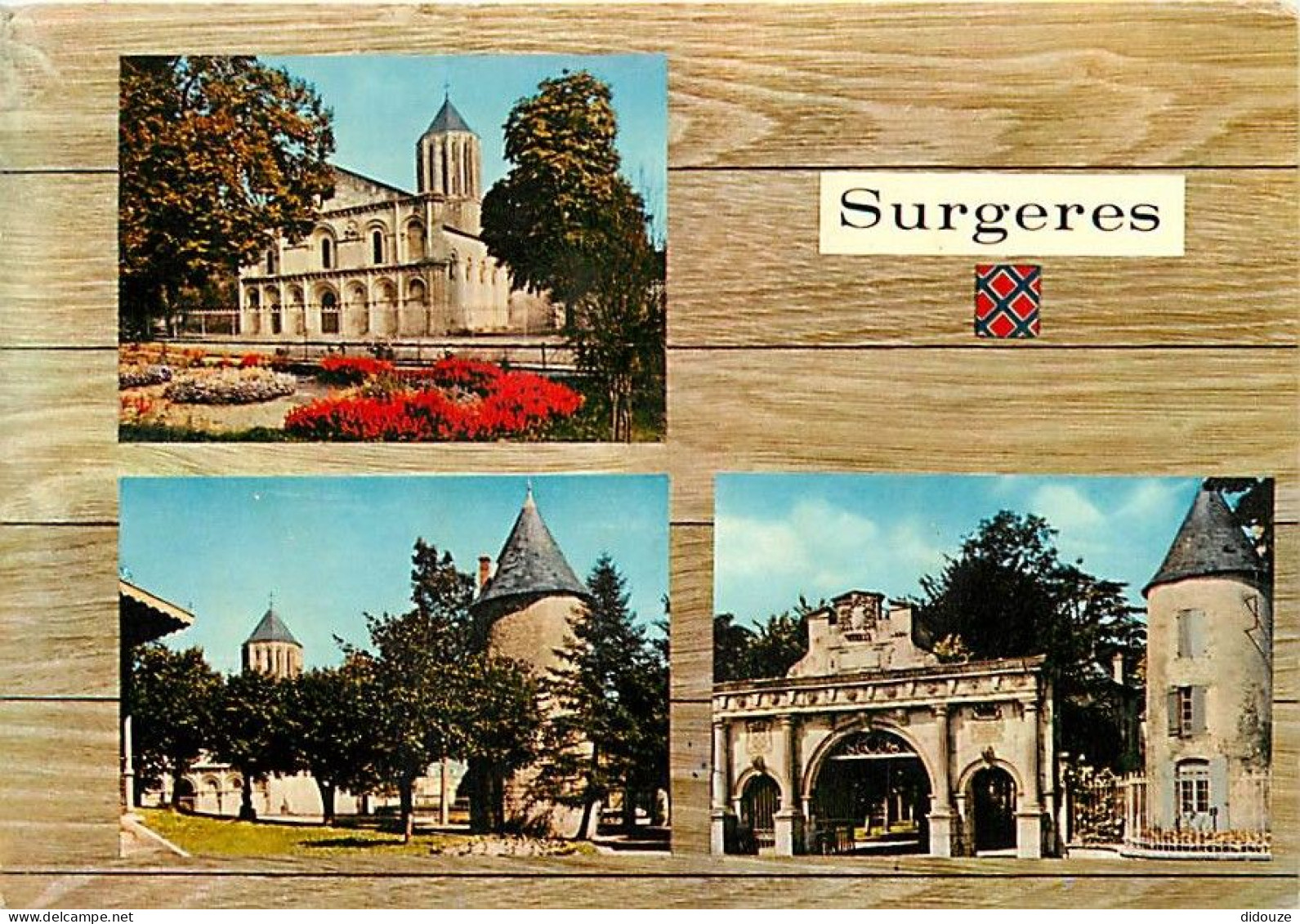 Carte Postale - 17 - Surgères - Multivues - Fleurs - Blasons - Flamme Postale de Surgères - CPM - Voir Scans Recto-Verso